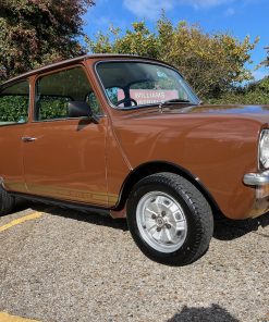 SOLD Austin Mini 1275 GT. Russet Brown. Stripey trim. Ready to be used and improved. Great fun and very rare.