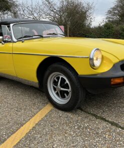 1980 MGB Roadster. 1800cc. Inca Yellow. Black trim.  Matching numbers. Overdrive. Open top motoring at its best.