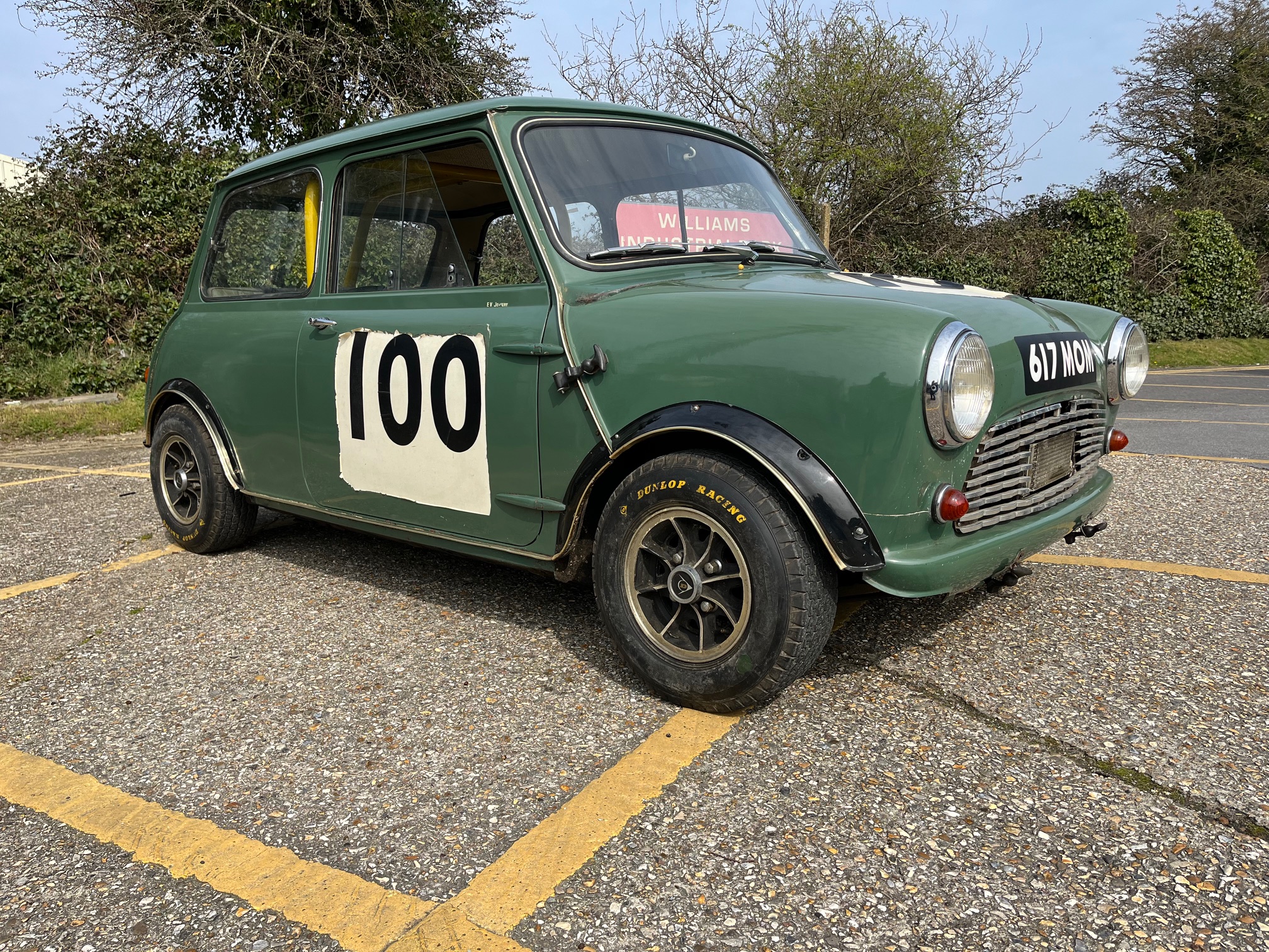 1964 Austin Mini Mk1. 1293cc. Almond Green. Original Saloon Car racer. XSP Development engine. Fascinating history.