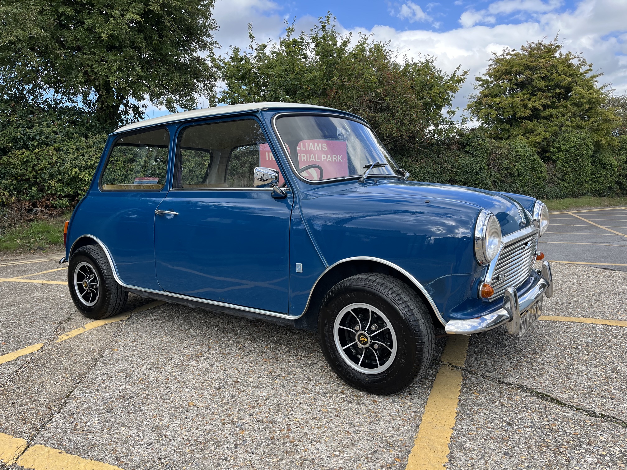 1973 Morris Mini 850cc. MK3. Teal Blue. White Roof. Matching numbers. Low mileage. Wonderful time capsule.