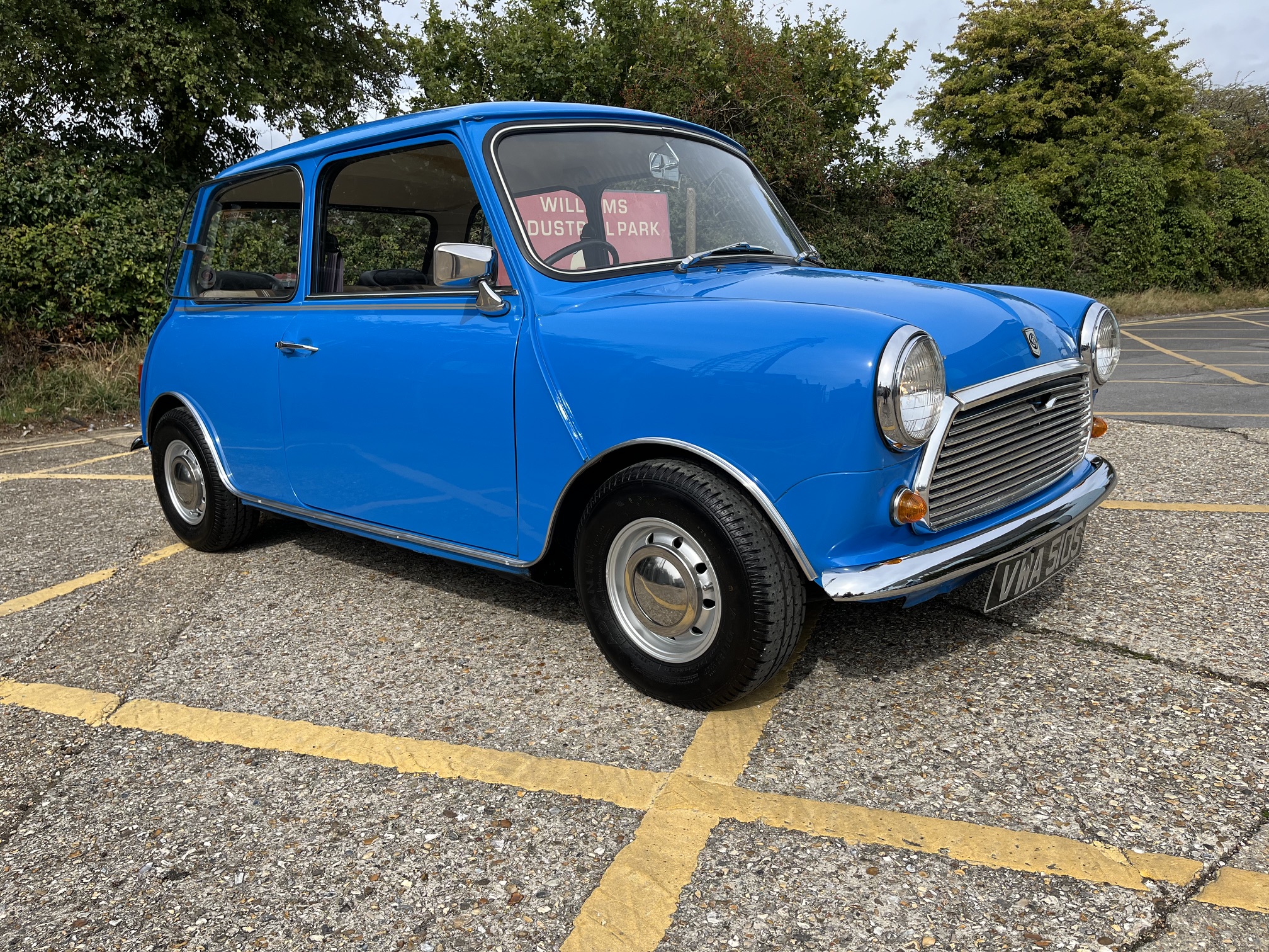 1978 Austin Mini 1000cc. Pageant Blue. Stripey Trim. Very low mileage. FSH. Ready to be enjoyed.